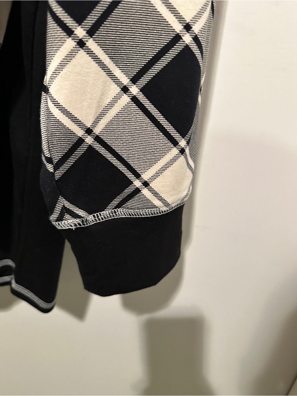 NWOT Cacique Cozy Plaid-Trim Black Lounge Pants & Top Set 18/20 - Picture 7 of 14